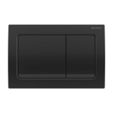 Cutout image of Geberit Alpha01 Square Black Chrome Dual Flush Plate